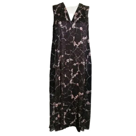 ALL SAINTS Dress, 4, Long, Floral, Sleeveless, V-neck, Karian, Hope, Silk Blend - Picture 11 of 15